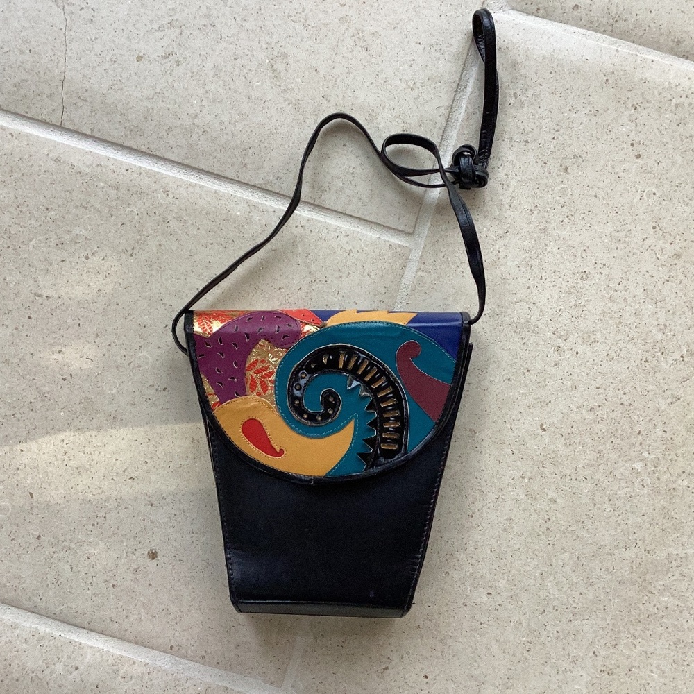 Small designer leather shoulder bag, like new